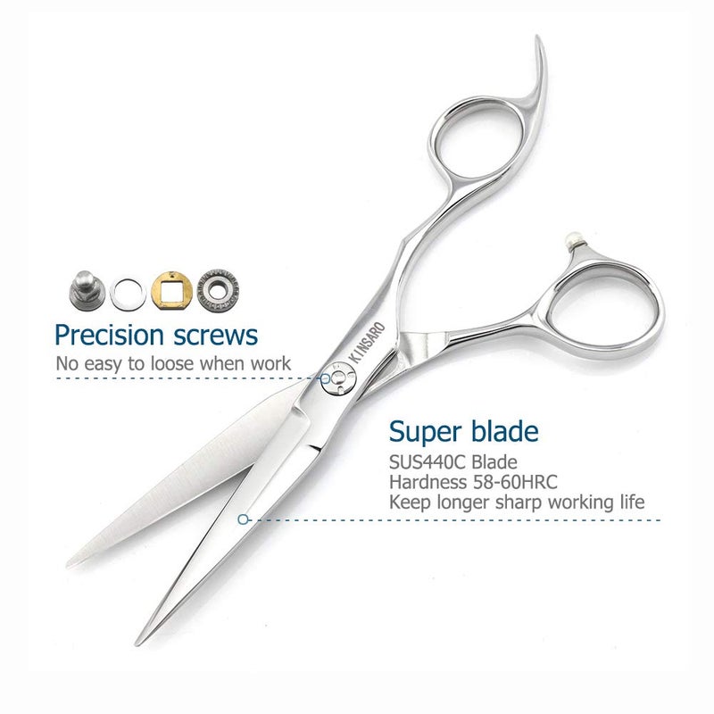 KINSARO 6" Hair Cutting Scissors to Cut Hair Cutting Shears Professional Haircut Hairdresser Scissors 440C KINSARO for Hairdresser Barber or Home Use - Image 3